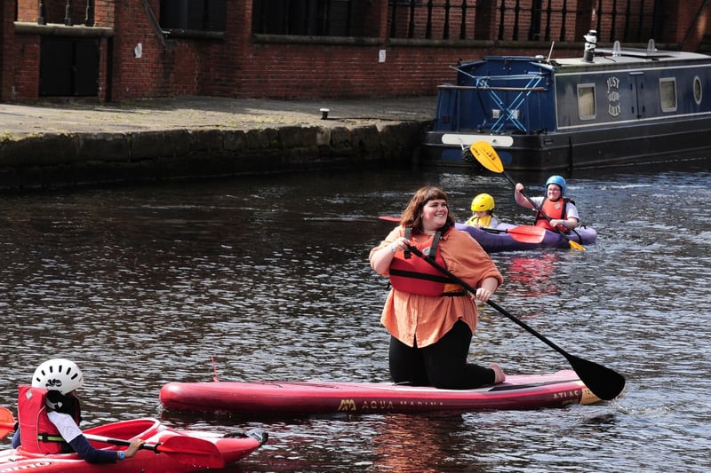 Having fun in the canal at Granary Wharf (pic by Steve Riding)