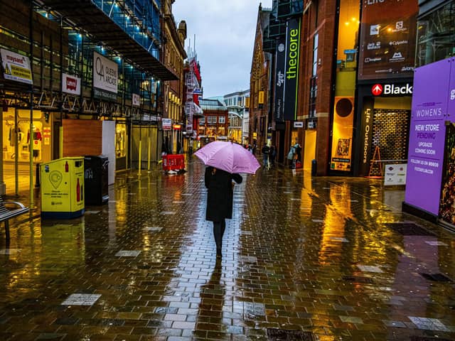 Leeds is braced for a battering of heavy rain as Storm Babet arrives in the country on October 18, according to fresh weather warnings. Photo: Tony Johnson.