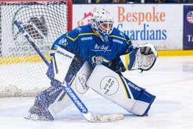 EDGED OUT: Leeds Knights' netminder, Sam Gospel. Picture: Charlotte Clarke/Knights Media