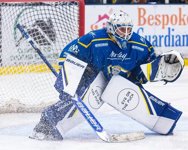 EDGED OUT: Leeds Knights' netminder, Sam Gospel. Picture: Charlotte Clarke/Knights Media