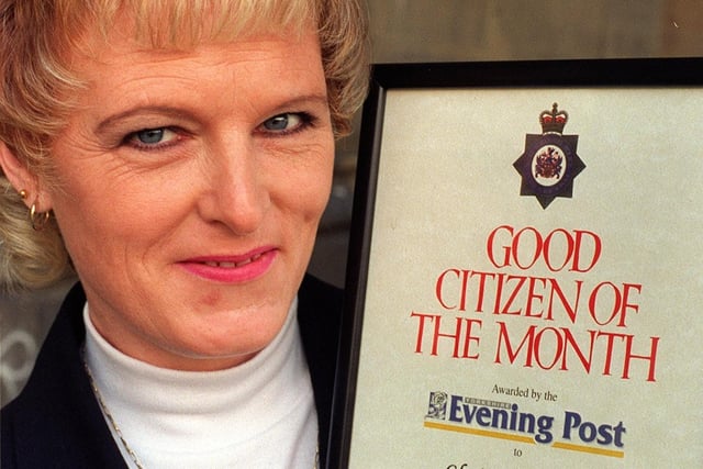 Drighington's Christine Clark won the Yorkshire Evening Post Citizen of the Month award in October 1997 for bravery after tackling a known criminal.
