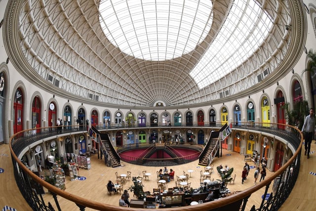 This Grade 1*-Listed building, which is now packed with independent shops and creativity spaces, is located on Kirkgate in Leeds city centre. The Corn Exchange was designed by architect Cuthbert Broderick and first opened in 1864 to the city's corn traders.