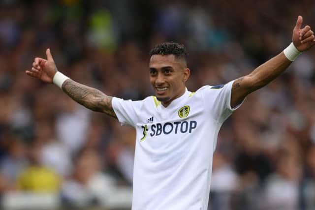 Leeds United player Raphinha. (Photo by Stu Forster/Getty Images)