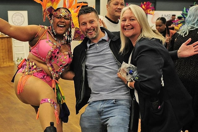 Dancer Ash Weekes with Nick Britcliffe and Michelle Monkman (pic by Steve Riding)