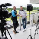 Wakefield Trinity coach Daryl Powell, left and Sheffield Eagles boss Mark Aston are interviewed ahead of the 1895 Cup final. Picture by Alex Whitehead/SWpix.com.