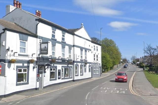 The Seat Ibiza struck the man outside The Woodman on Selby Road. (pic by Google Maps)