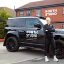 Rachel North with her converted Land Rover