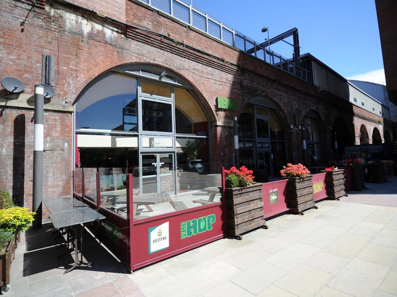Located just below the arches of Leeds central station - the Hop serves a range of cask ales from Ossett Brewery plus guest beers.