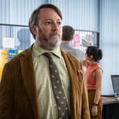 John ‘Ludwig’ Taylor (played by David Mitchell) returns to solve crimes in a new series of the BBC comedy-drama (Picture: BBC/Big Talk Studios/Olly Courtney)