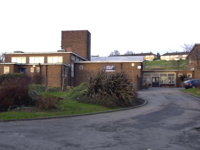 Exterior of Asket Hill Primary School, Leeds, pictured in 2003. The school closed in 2005.