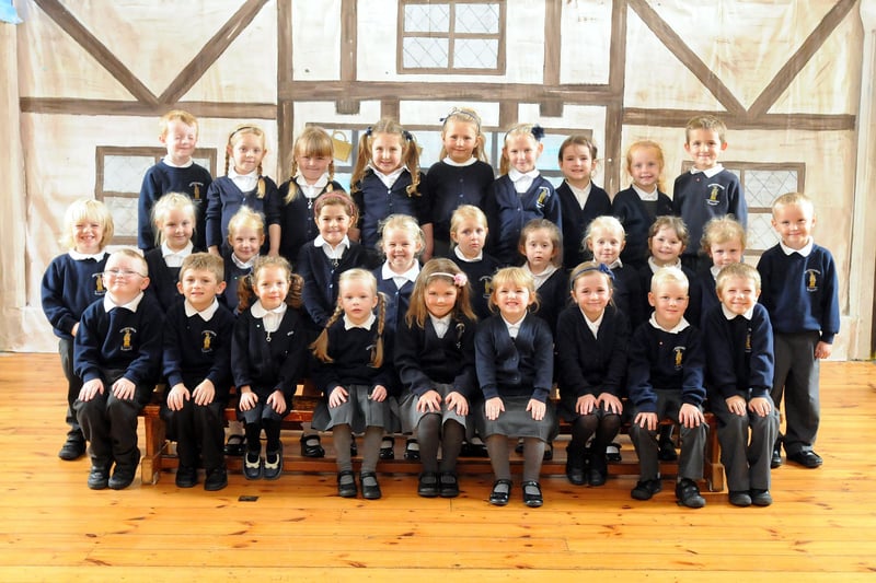 Mrs Pickering's reception class at St Gregory's RC Primary School in 2013.