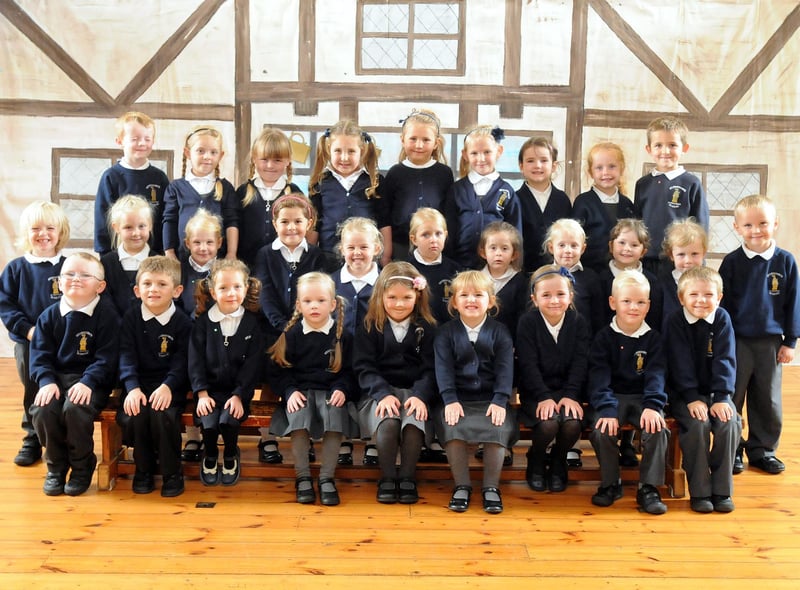 Mrs Pickering's reception class at St Gregory's RC Primary School in 2013.