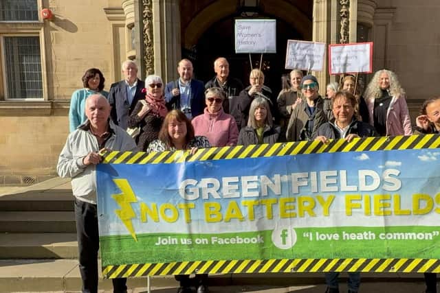 Campaigners opposed to proposals to install a battery energy storage system at Heath, in Wakefield, attended the public inquiry at Wakefield Town Hall on Tuesday April 14.