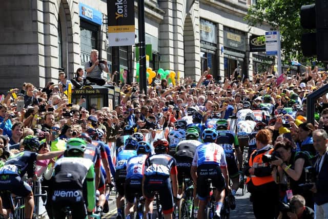 Tour de France departs from Leeds in 2014 at the exact same spot that the Tour de France Femmes avec Zwift in 2027.