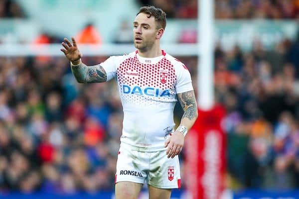 Richie Myler played for England against New Zealand at Elland Road in 2018. Picture by Alex Whitehead/SWpix.com.