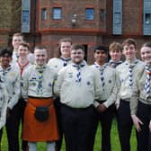 Ashaz Mohammad and other King's/Queen's Scouts from Central Yorkshire Scouts at Windsor Castle