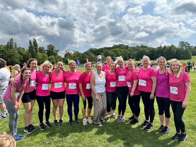 Olivia Drury supporting friends and family at Race for Life in summer 2025.