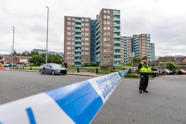 A file image of police in Lincoln Green in Leeds. A man has admitted drug dealing after he was caught during a large police operation tackling organised crime in the area. (Photo by James Hardisty/National World)