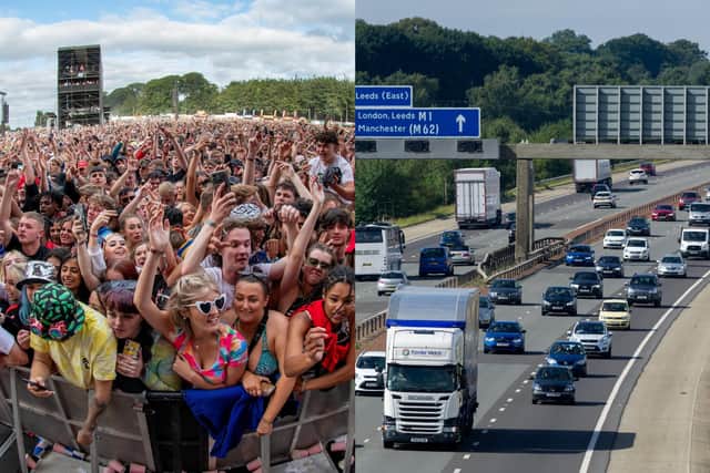 An amber traffic alert has been issued ahead of Leeds Festival and other national events