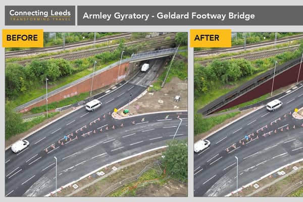 Work is due to get underway to remove the Geldard Road footbridge next week. Picture: LCC