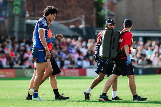 Isaiah Vagana could return from injury when Wakefield Trinity take on Warrington Wolves today. Picture by Alex Whitehead/SWpix.com.