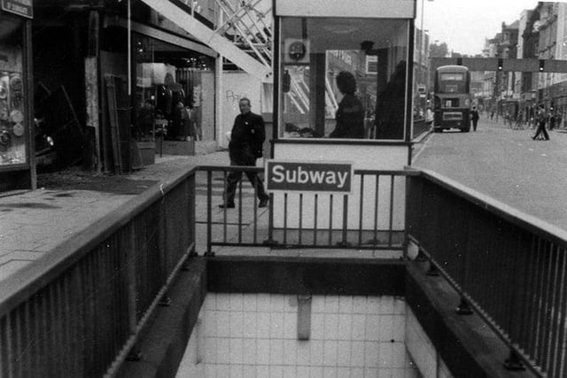 Did you know Briggate boasted a subway back in the day? This photo was taken between 1970 and 1973.