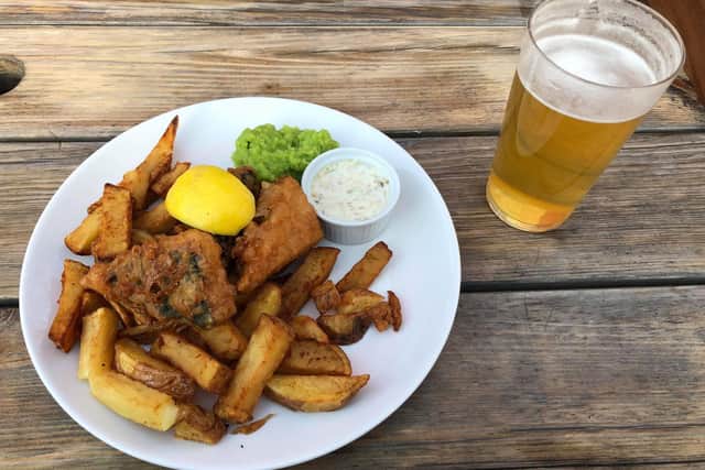 The pub offers classics like sausage and mash and fish and chips alongside a selection of burgers and lighter bites.