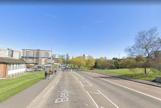 A section of Beckett Street in Leeds is closed to traffic. Picture: Google
