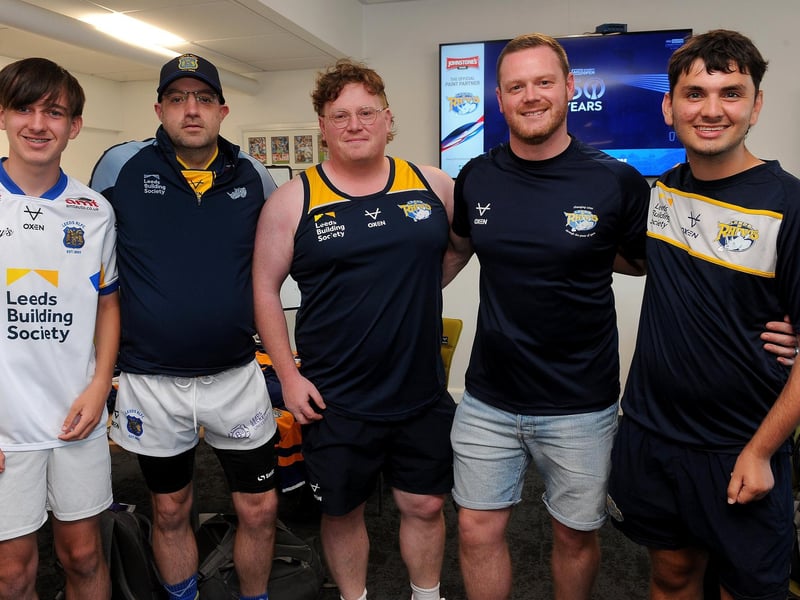 Rhinos physical disabilities rugby league team members who got to play on the pitch at Headingley before the club's inclusion round fixture.