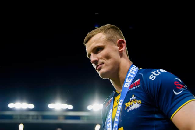 Captain Ash Handley, who will return from injury tonight, was man of the match when Leeds Rhinos beat Wakefield Trinity in May. Picture by Allan McKenzie/SWpix.com.
