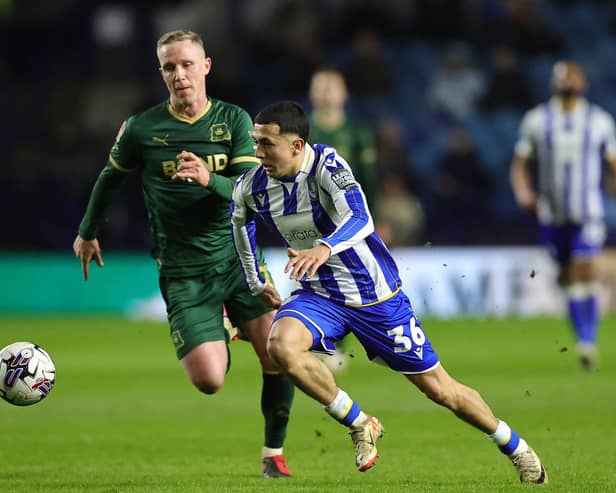 LEEDS REUNION - Ian Poveda's battle with fellow ex-Whites man Adam Forshaw when Sheffield Wednesday faced Plymouth Argyle will be the closest he gets to a Leeds United reunion due to the terms of his loan deal. Pic: David Rogers/Getty Images