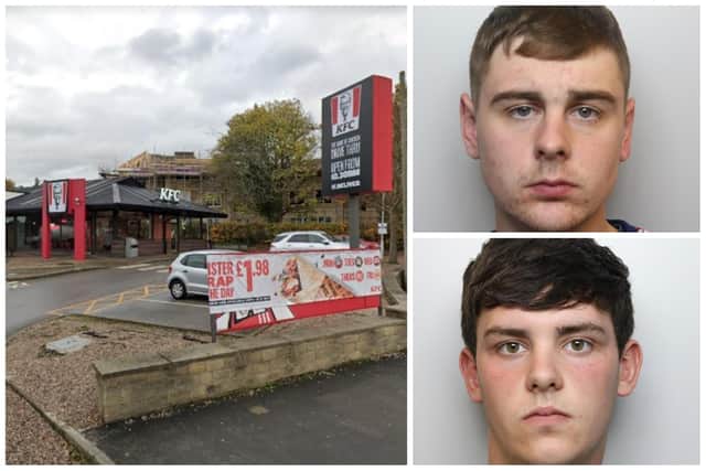 Wood (top) and Preece were jailed for multiple robberies on teenage boys, including two they targeted in KFC in Horsforth.