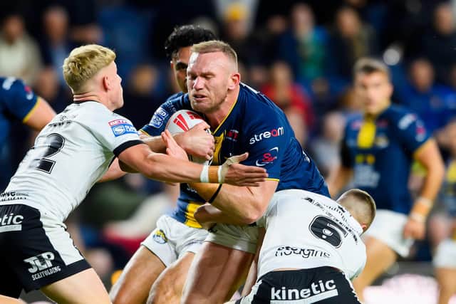 Matt Lodge was one of the few Leeds Rhinos players to impress against Hull FC, according to fan David Muhl. Picture by Allan McKenzie/SWpix.com.