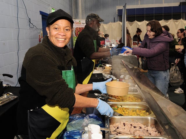 Gwen Grieson's jerk soya stall was a huge hit.
