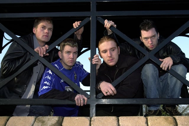 This is up-and-coming Morley band Sawthroat in December 2002. Pictured, from left, are Anthony Medd, Steven Ramsden, Karl Thompson and Craig Johnson.