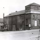 The Victory Cinema on Camp Road in April 1958. The cinema has carved stone band with the name 'Victory Picture Palace' and the date July 1920. Cinema historians give the exact opening date as August 16, 1920. It was closed on January 19, 1959. The adjacent building to the right was the Victory Halls, at this time it was Sassoons tailoring factoring. Crawford Street is to the left.