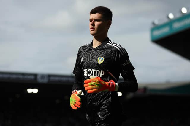 SHORTLISTED: Leeds United goalkeeper Illan Meslier. Photo by Marc Atkins/Getty Images.