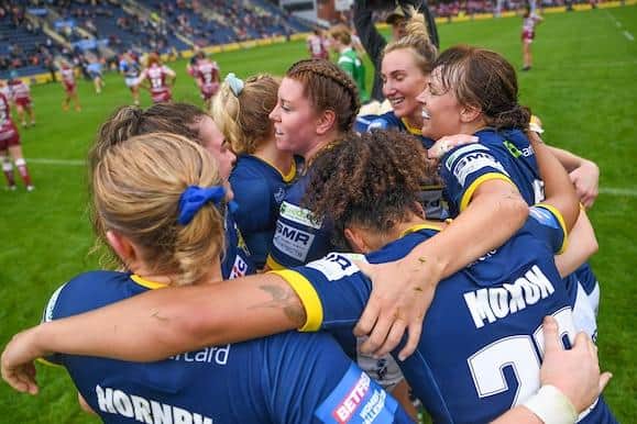 Rhinos celebrate their Challenge Cup semi-final win over Wigan. Picture by Olly Hassell/SWpix.com.