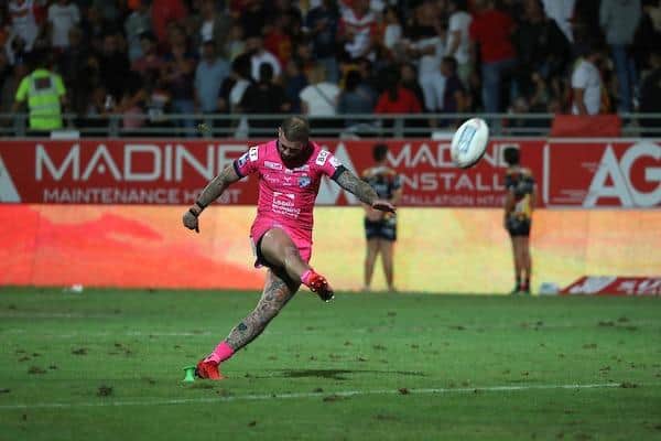 Zak Hardaker stood in as kicker during Rhyse Martin's suspension.  Picture by Manuel Blondeau/SWpix.com.