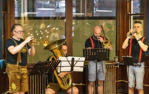 Live oompah band got the party started in true Bavarian style