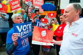 Leave and Remain campaigners face off during the 2016 EU referendum, the centrepoint of the new BBC documentary series Brexit: A Very British Civil War (Picture: BBC/Zinc Television/Alamy/PA Images/Dominic Lipinski)