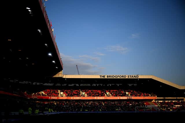 NOTTINGHAM, ENGLAND - APRIL 26: A general view of the stadium ahead of the Premier League match between Nottingham Forest and Brighton & Hove Albion at City Ground on April 26, 2023 in Nottingham, England. (Photo by Clive Mason/Getty Images)