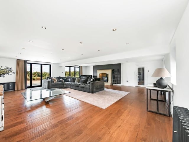 An impressive reception room is a great size for entertaining.