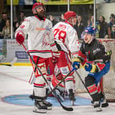 DECISIVE: Kieran brown celebrates scoring against Swindon in November. Picture: Ben Gordon/Knights Media.