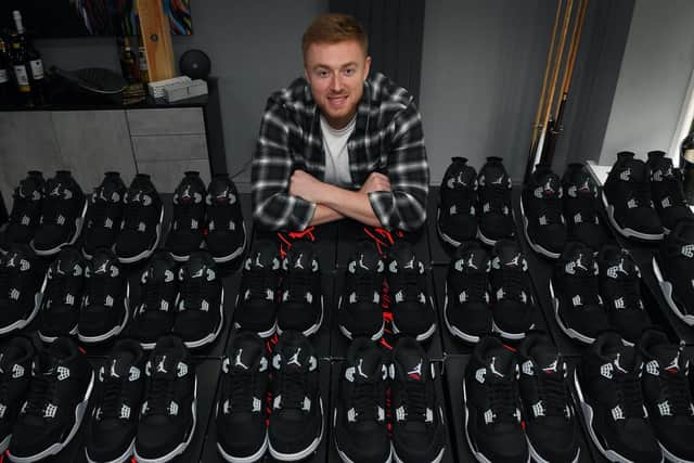 Oli Macer from Boston Spa, who has set up a new online business where people can buy and sell bespoke trainers