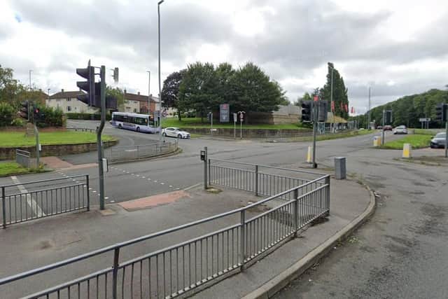 The van and the motorbike collided at the junction of Easterly Road and Boggart Hill Drive. Picture: Google