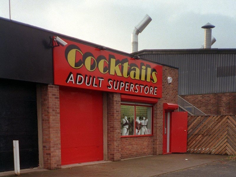 Cocktails adult superstore on Armley Road set pulses racing. Pictured in November 1998.