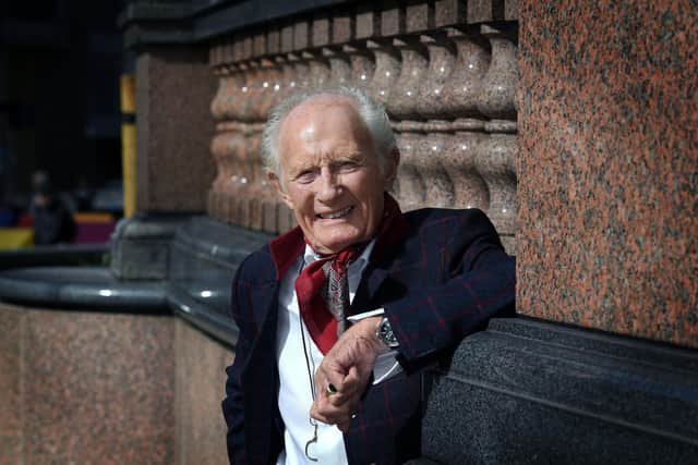 Yorkshire businessman Paul Spencer-Schofield, who has written a biography about his colourful career. Pictured in City Square, Leeds.