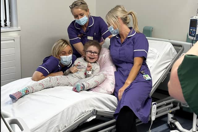 Six-year-old Dulcie was diagnosed with stage four neuroblastoma in December 2021