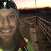 Adam Kelly out on a practice run before the sunrise